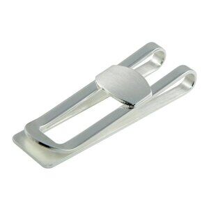 Matte and High Polished 925 Sterling Silver Double Car Money Clip